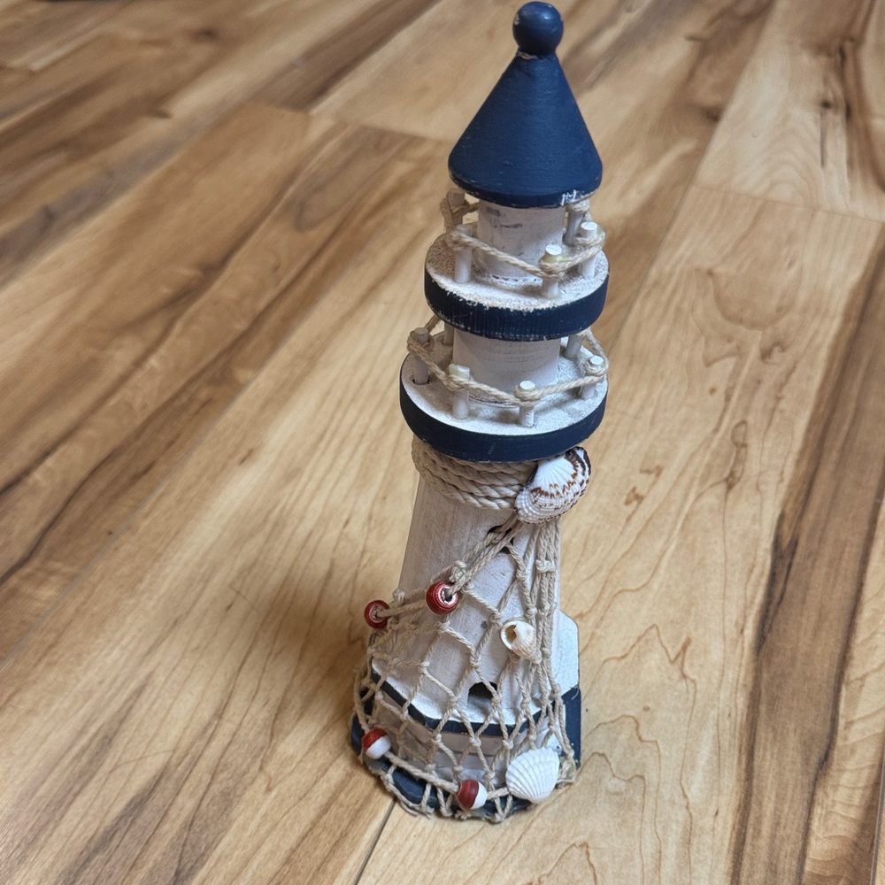 Coastal Lighthouse Decor in Navy and Cream